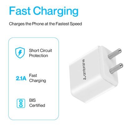 Ambrane12W Adapter For Fast Charging