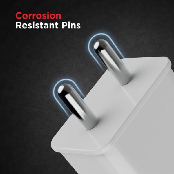 boAt 20W Wall Charger has Corrosion Resistant Pins